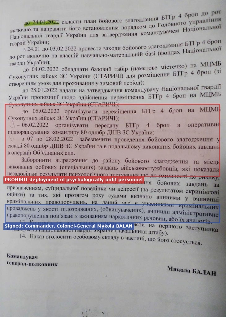 Annotated page 5 of the Balan Order